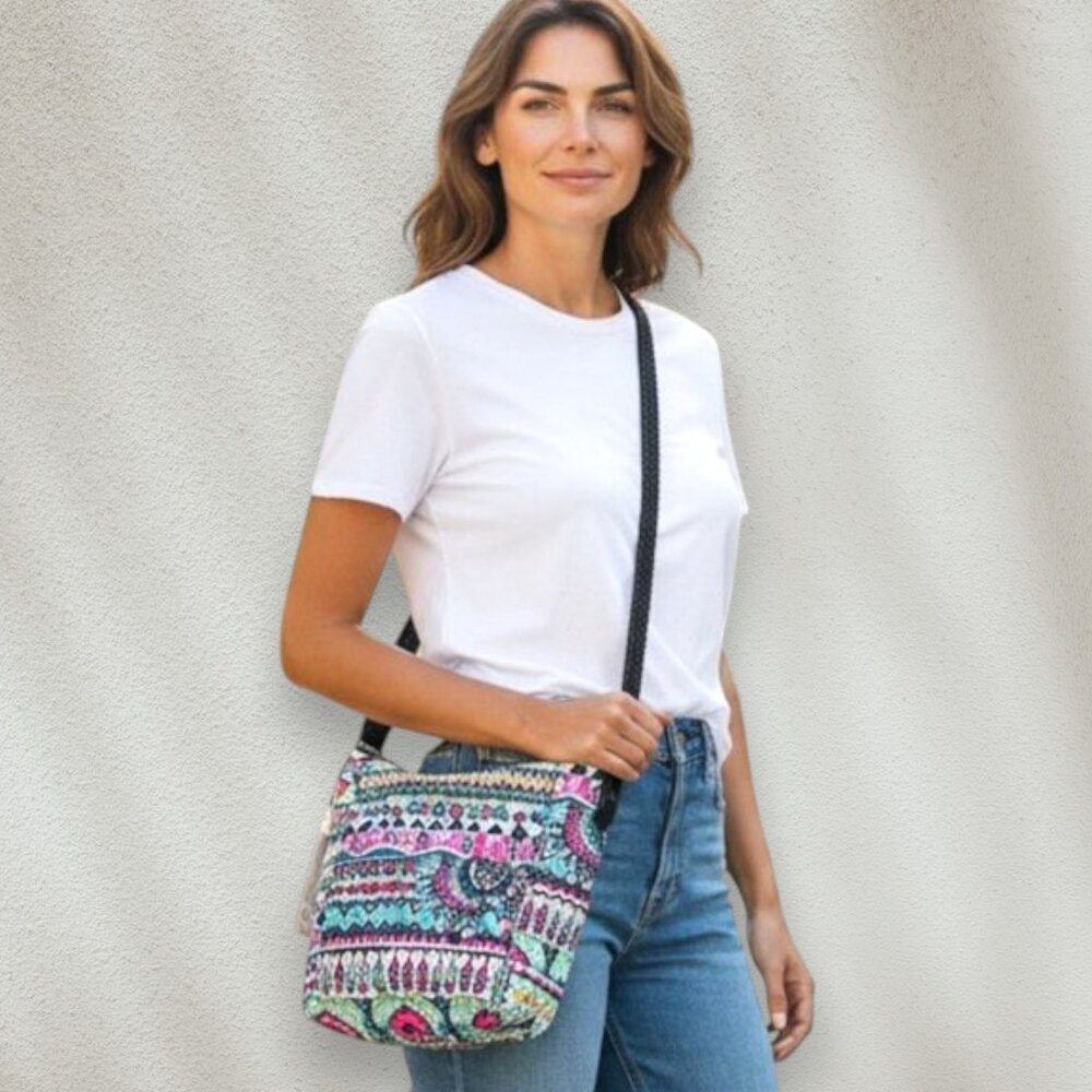 The Sak Sakroots Artist Collection Sequoia Multicolor Crossbody Shoulder Bag NWT